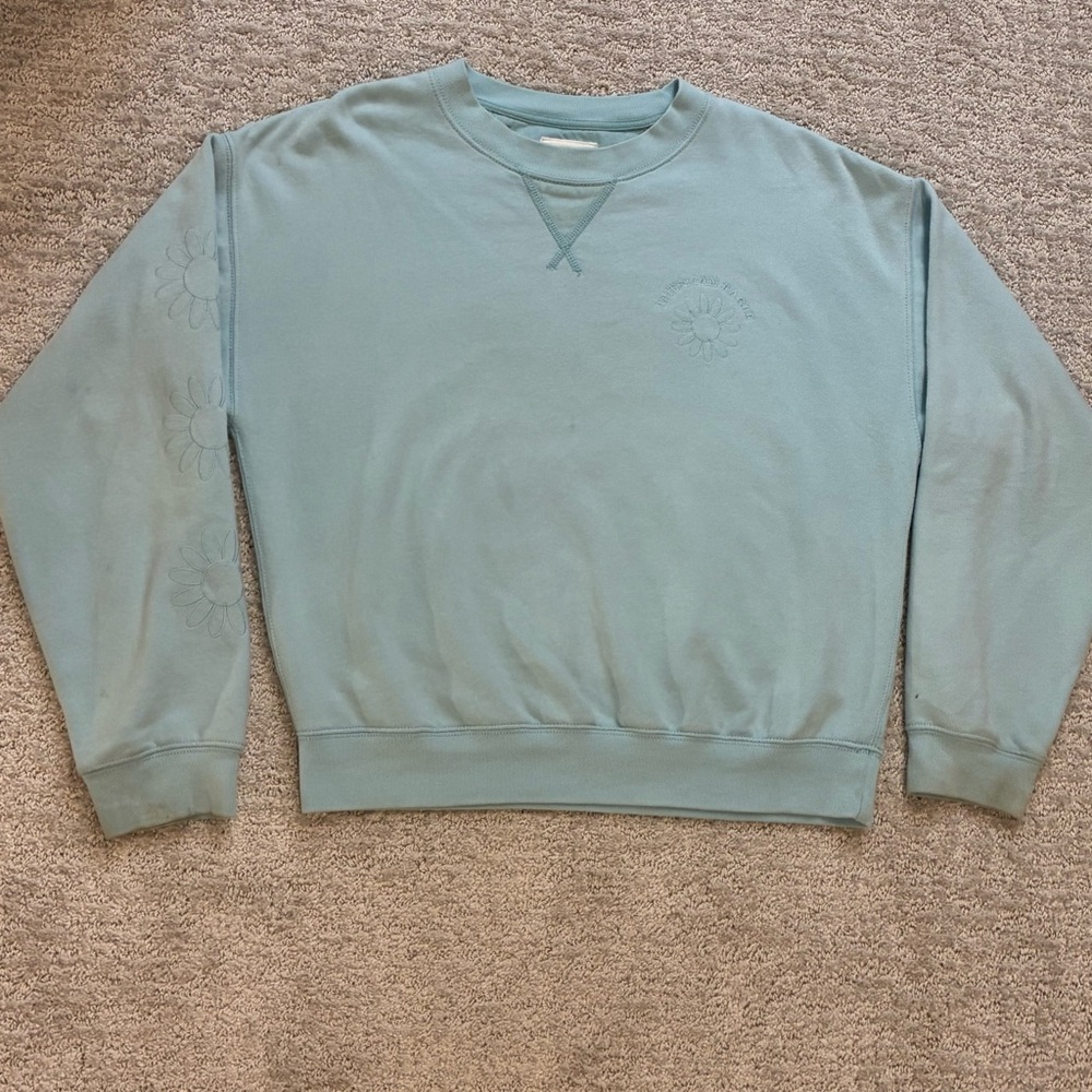 GUC American Eagle Outfitters Blue Crewneck Sweater Soft Cotton
